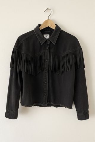 Chaqueta Zara Negra con Flecos