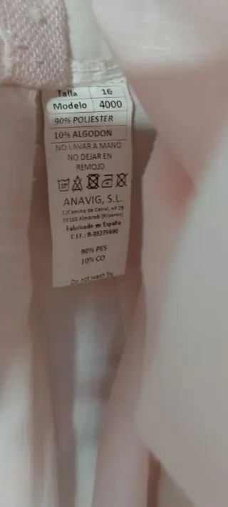 Vestido rosa y blanco con cinturón