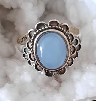 Anillo Plata de Ley 925 y Aventurina Azul -T17