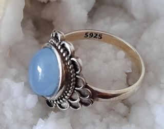 Anillo Plata de Ley 925 y Aventurina Azul -T17