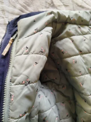 Cazadora 3 en 1 azul marino y verde.