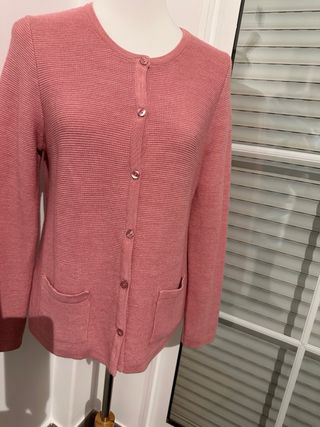 Chaqueta de punto rosa