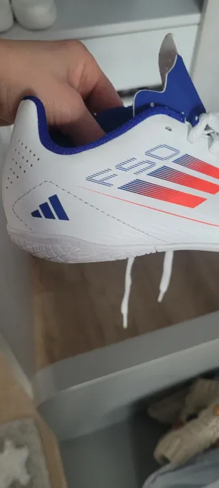 Zapatillas Adidas Fútbol Niño Azul Blanco