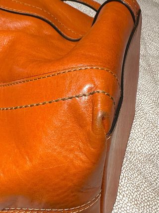 Borsa The Bridge bucket in pelle arancione