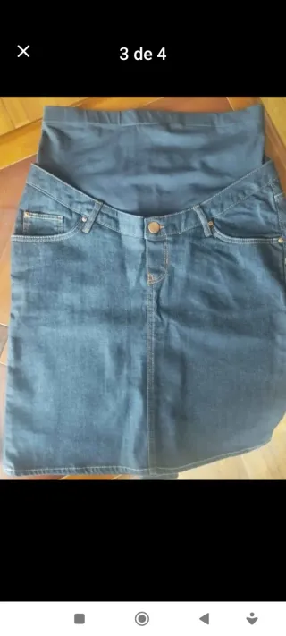 Falda premamá vaquera