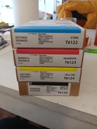 Lote Tintas Epson T6122 T6123 T6124 T6128