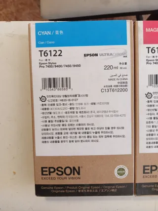 Lote Tintas Epson T6122 T6123 T6124 T6128