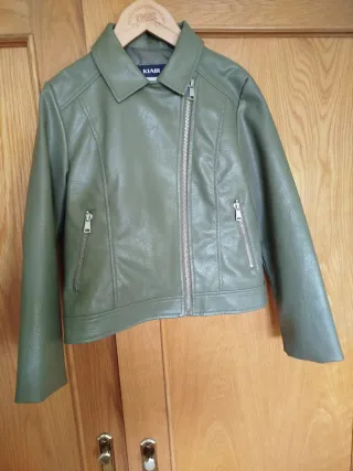 Cazadora Biker Niña Verde