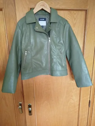 Cazadora Biker Niña Verde