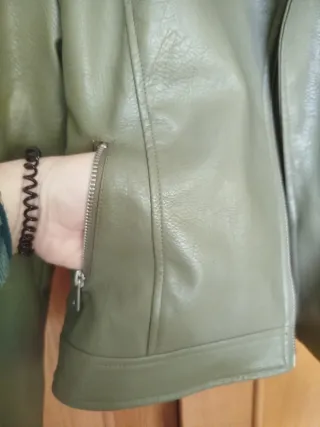 Cazadora Biker Niña Verde