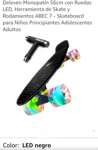 Monopatín Deleven + extras de protección.