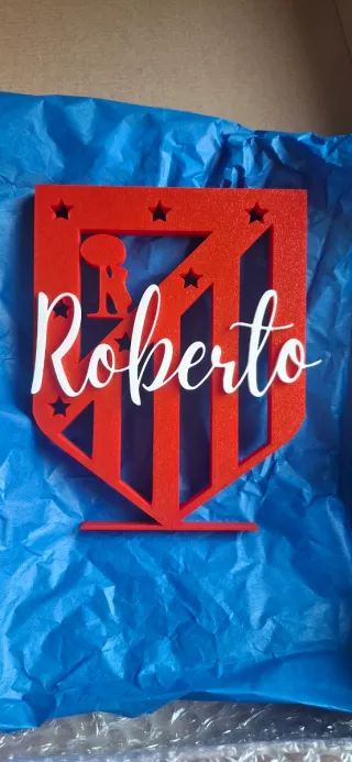 Escudo Atlético de Madrid 3D Personalizado