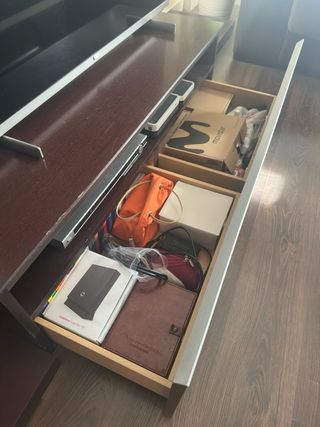 Mueble TV madera vengue con cajón