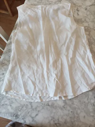 Camisa blanca cómoda talla M