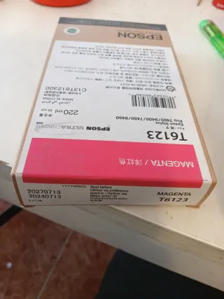 Tinta Epson Magenta T6123