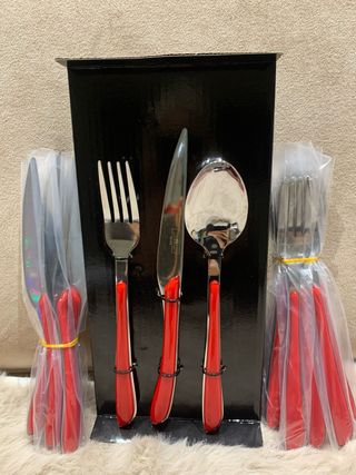 Set Posate 18 pezzi Suprema natalizio acciaio