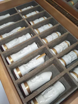 Juego de Ajedrez Figuras Cerámica Vintage