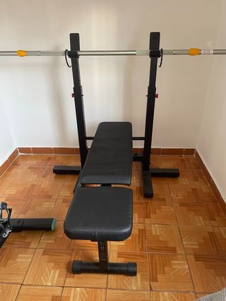 Banco de pesas con barra 7.5 kg