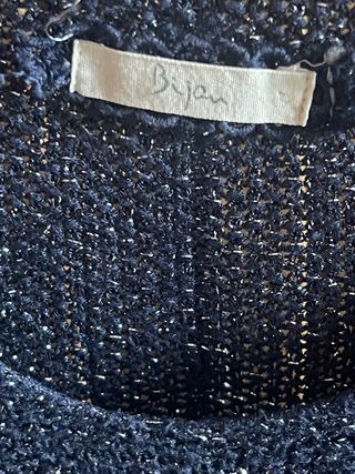 Blusa brillante azul talla M