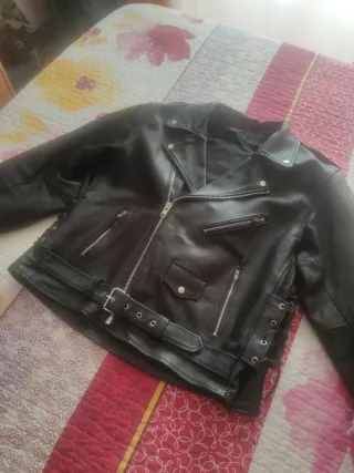 Chaqueta de cuero para moto, talla 3 XL