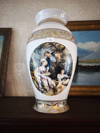 Vaso Tibor porcelana decorado