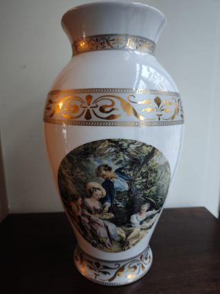 Vaso Tibor porcelana decorado