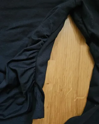 Top Stradivarius negro manga larga talla XS