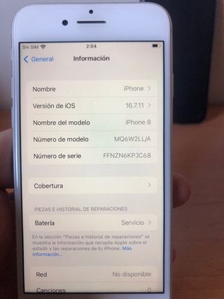 iPhone 8 Argento/Bianco