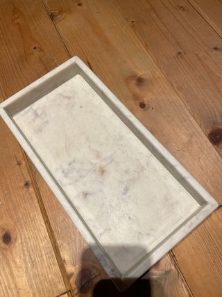 Porta oggetti scrivania marmo bianco