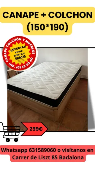Canapé + Colchón 150x190