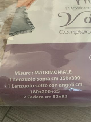 Lenzuola matrimoniali flanella con volant