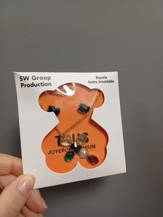 Conjunto Tous Collar y Pendientes Oso