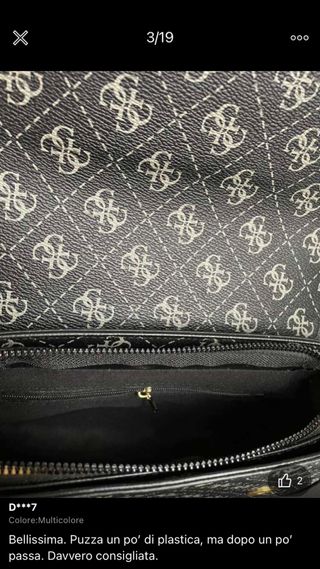 Borsetta Guess monogram nera e grigia