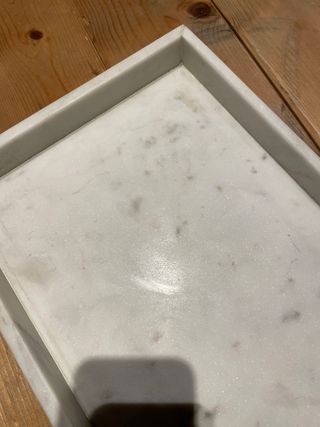 Porta oggetti scrivania marmo bianco