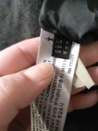 Vestido Massimo Dutti verde/marrón