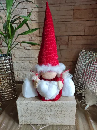 Gnomo Natale Rosso e Bianco in Tessuto