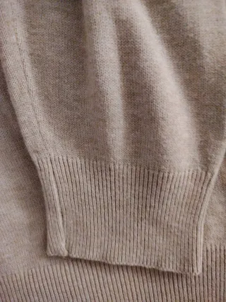 Jersey Polo Ralph Lauren cuello alto beige caballe