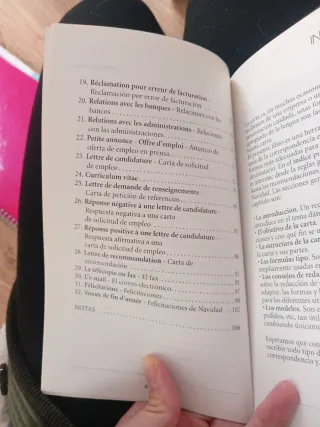 Escribir cartas en frances