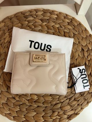 Cartera Tous Beige y Dorada