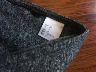 Vestido H&M Gris Jaspeado Skater Talla S