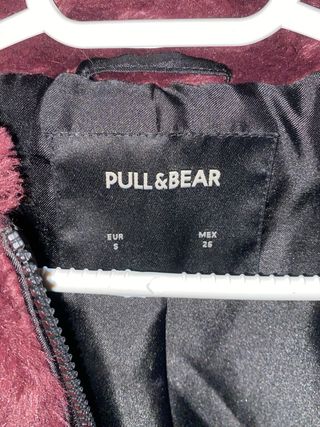 Chaquetón de pelo burdeos