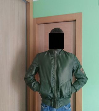 Chaqueta Bomber Verde Talla M/L Nueva