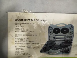 Juego de Pesas 20 Kg con Estuche