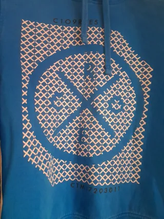 Sudadera con capucha azul