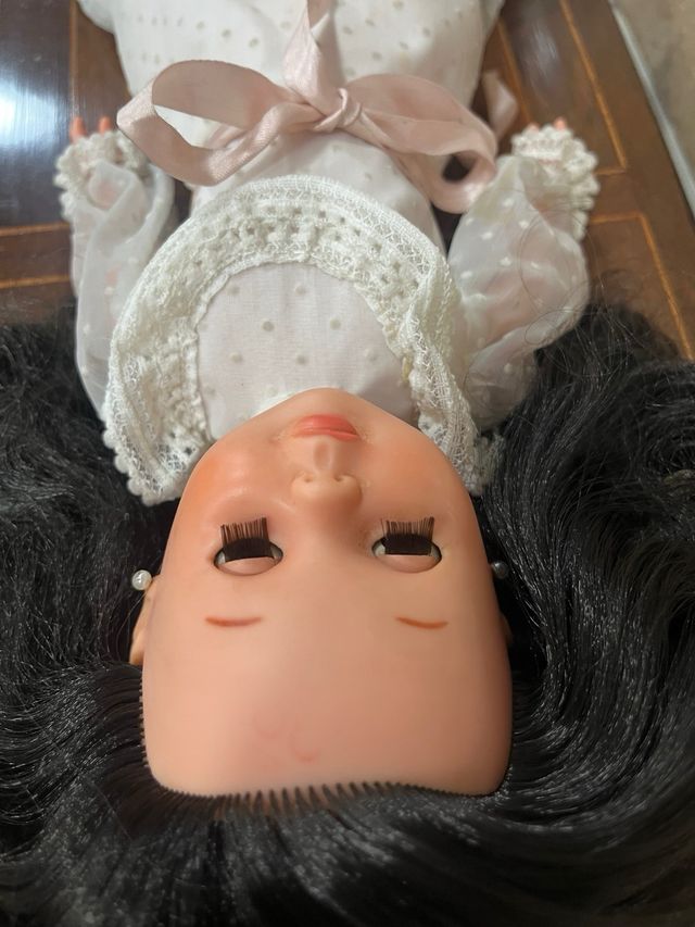 Muñeca Nancy Antigua Vestido Blanco