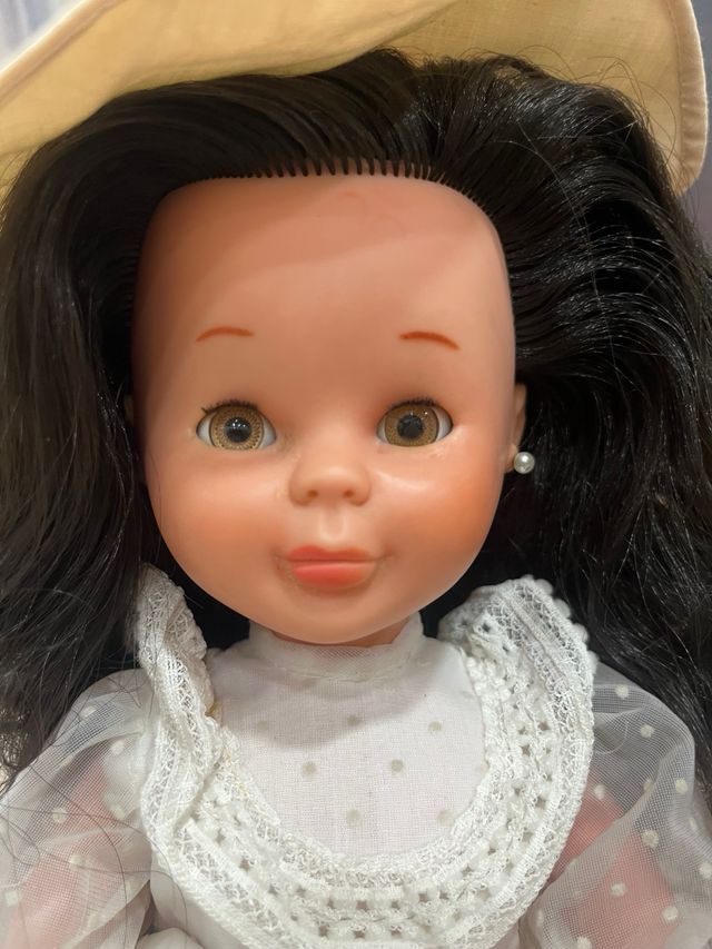 Muñeca Nancy Antigua Vestido Blanco