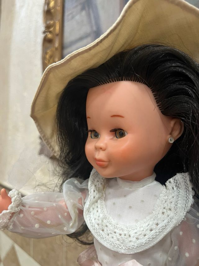 Muñeca Nancy Antigua Vestido Blanco