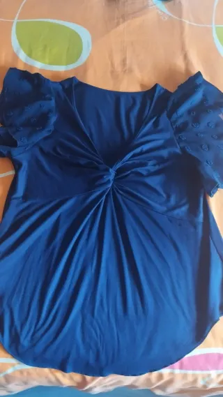 Camiseta azul mujer