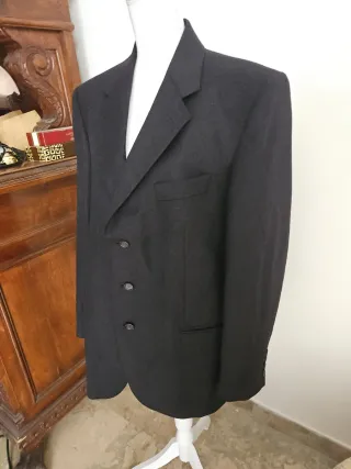 Giacca uomo lana grigio scuro Italia