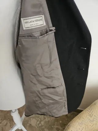 Giacca uomo lana grigio scuro Italia